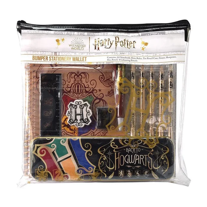 Blue Sky Studios Harry Potter Set d’écriture Bumper Wallet Colorful Crest (Caja de 8)