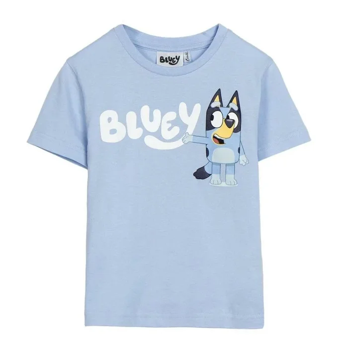 Bluey Camiseta de Manga Corta Infantil Azul Claro – Marca EAN: 8445484498134 – Talla: 3 Años