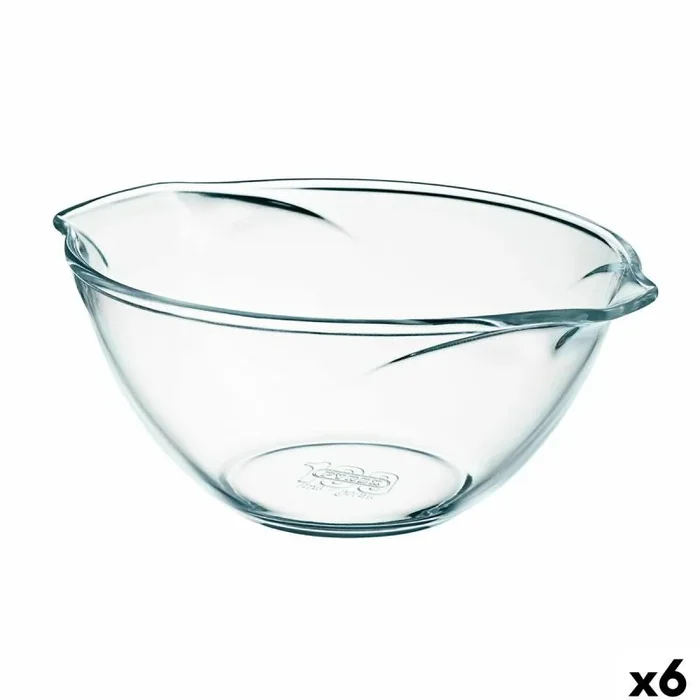 Bol para mezclar pyrex classic vidrio transparente vidrio 27 x 23 x 12 cm 6 unidades