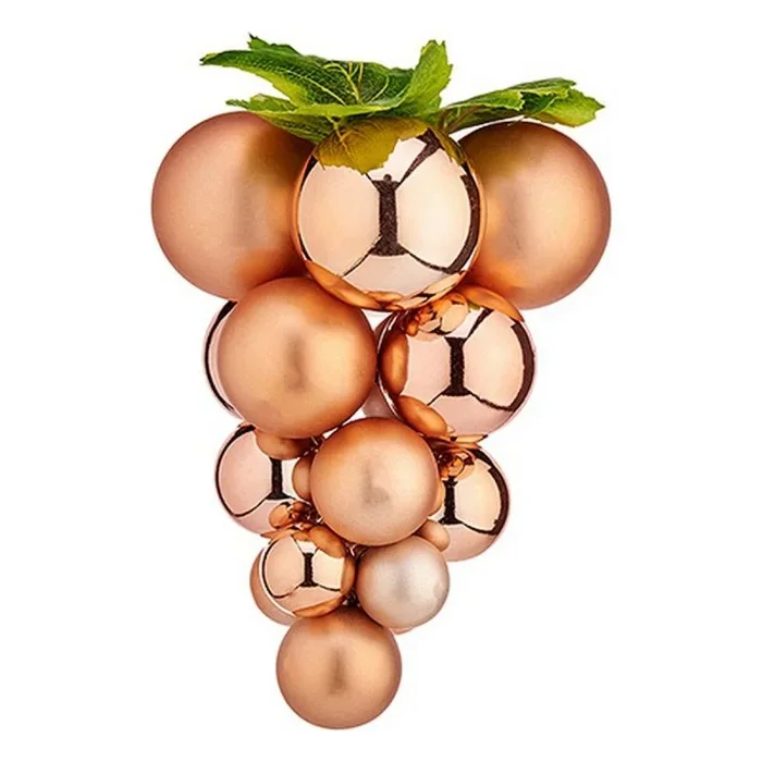 Bola de navidad uvas cobre plástico 19 x 28 x 19 cm