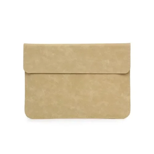 Bolsa Laptop Cuero Oveja Horizontal MacBook 12 Pulgadas A1534 (Khaki)