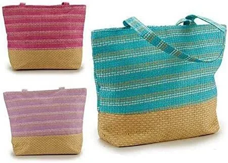 Bolsa lona rayas 51x37x16 – 3 colores