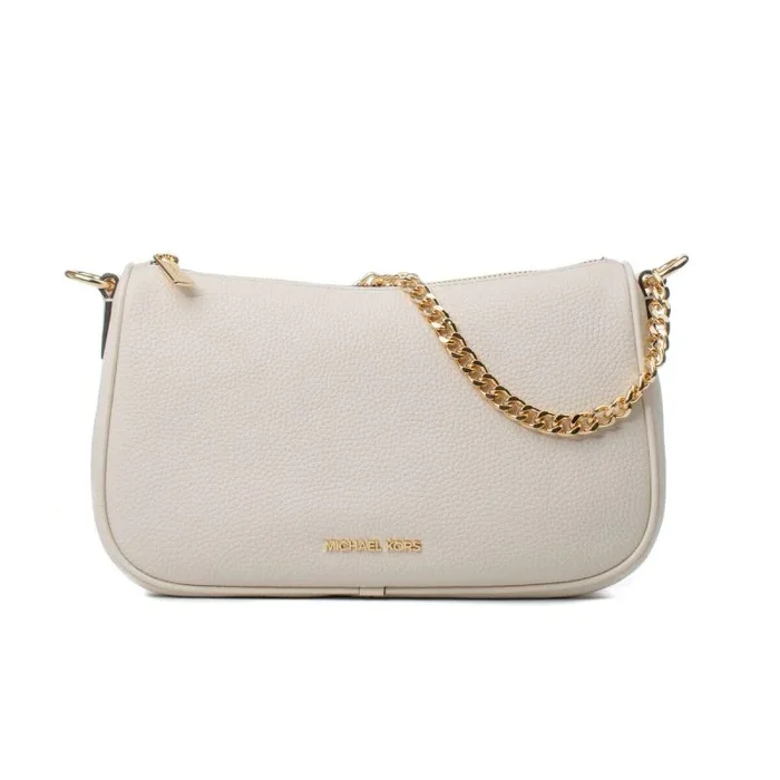 Bolso bandolera michael kors carmela beige 27 x 17 x 8 cm