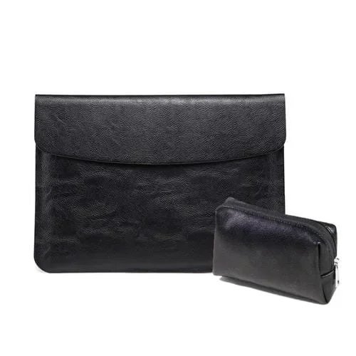Bolso Forro Bolsa Laptop Litchi Horizontal MacBook 13 Pulgadas A1708/1706/1989/A2337/A2338 (Negro)