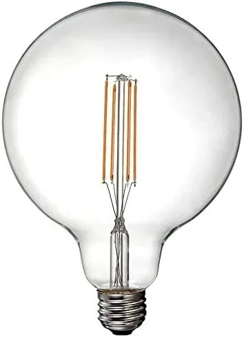 Bombilla de globo con filamento de led e27 6w 800lm 3200k luz calida ø12,5x17cm edm