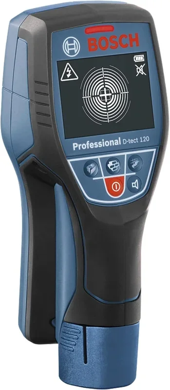 Bosch 0601081303 Detector de pared D-tect 120 (4 baterías AA x 1,5 V, profundidad máx. 120 mm, en caja)