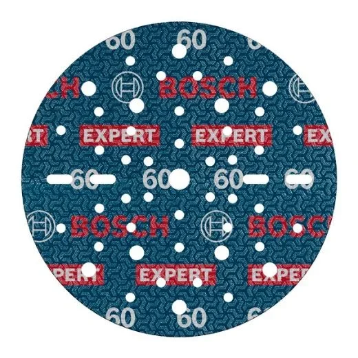 Bosch 1x Disco de lija para láminas EXPERT O780, 150 mm (para Madera dura, Pintura sobre madera, Ø 150 mm, Grano 60, Professional Accesorios Lijadora excéntrica)