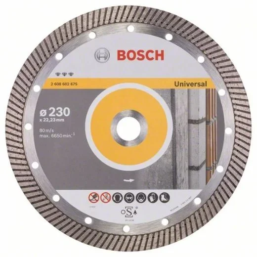 Bosch 2 608 602 675 – Disco de corte de diamante Best for Universal Turbo – 230 x 22,23 x 2,5 x 15 mm (pack de 1)