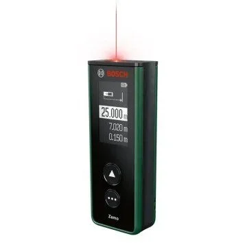 Bosch Home and Garden medidor láser Zamo 4.ª Gen. (medición fácil y precisa hasta 25 m, Pilas Recargables Mediante USB-C®, con función de Acoplamiento, en Caja para e-Commerce)
