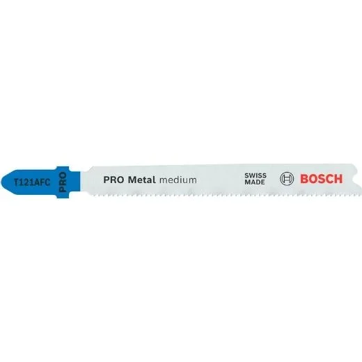 Bosch Pro T121AFC – Hoja de sierra de calar (25 unidades, para chapas de acero, longitud 92 mm, sierra de calar profesional)
