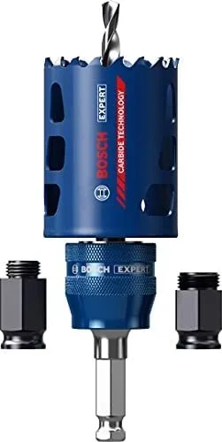 Bosch Professional 1x Kit de iniciación de sierras de corona Expert Tough Material (para Madera con metal, Ø 51 mm, accesorios Taladro de impacto rotativo)