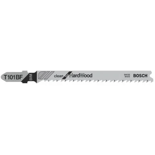 Bosch Professional 25 x Hojas de sierra de calar T 101 BF Clean for Hard Wood (para Madera dura, corte recto, accesorios Sierra de calar)