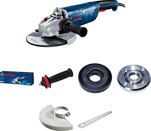 Bosch Professional GWS 24-180 P – Amoladora angular (2400 W, Ø 180 mm, hombre muerto)