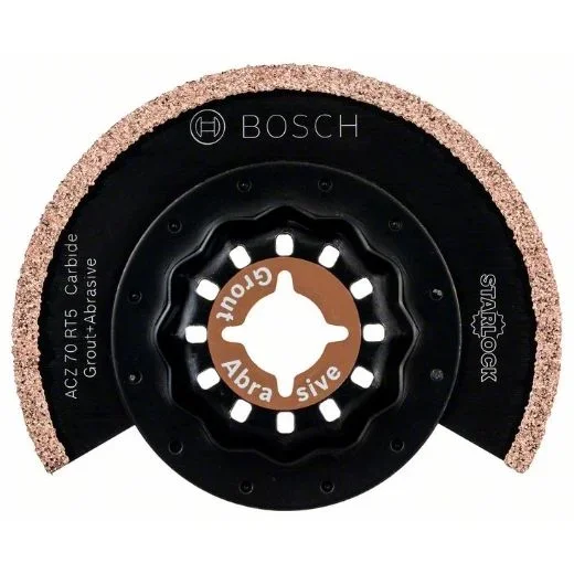 Bosch Starlock – Hoja de sierra segmentada para mortero y materiales abrasivos, Carburo ACZ 70 RT5, 70 mm