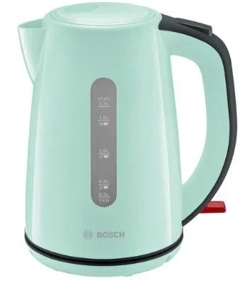 Bosch TWK7502 tetera eléctrica 1,7 L 2200 W Gris, Turquesa