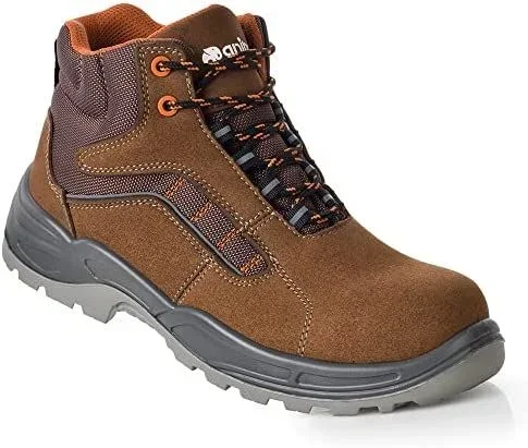 Botas de seguridad emerita microfibra serraje marrón s1p metalfree src talla 45 anibal