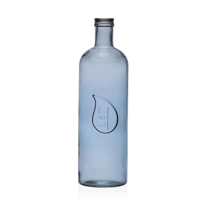 Botella de Agua Versa Azul Vidrio Aluminio 1,6 L 9,8 x 32,5 x 9,8 cm – Marca: Versa – EAN: 8420327558527