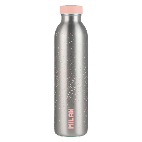 Botella isotérmica de acero inoxidable serie silver, rosa 591 ml