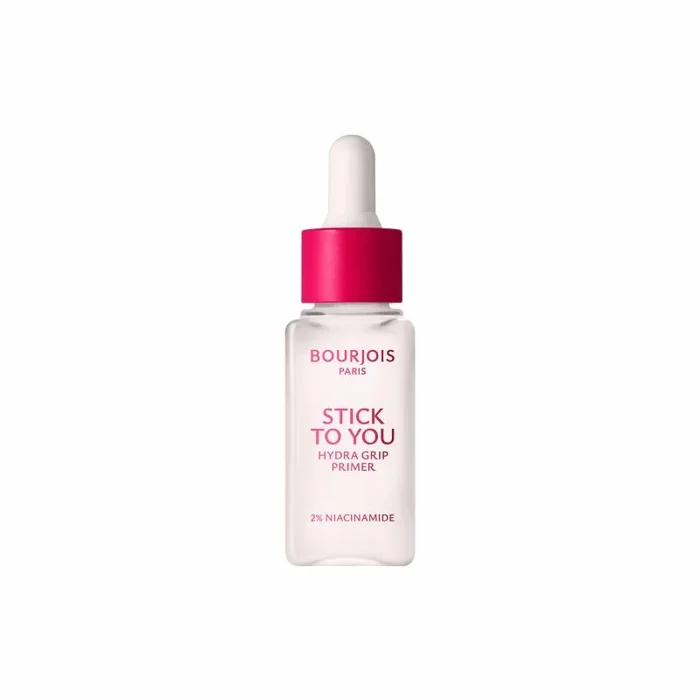 Bourjois Stick to You Hydra Grip Primer | acabado sedoso neutral | fórmula altamente hidratante y no pegajosa | 2% niacinamida | 30 ml