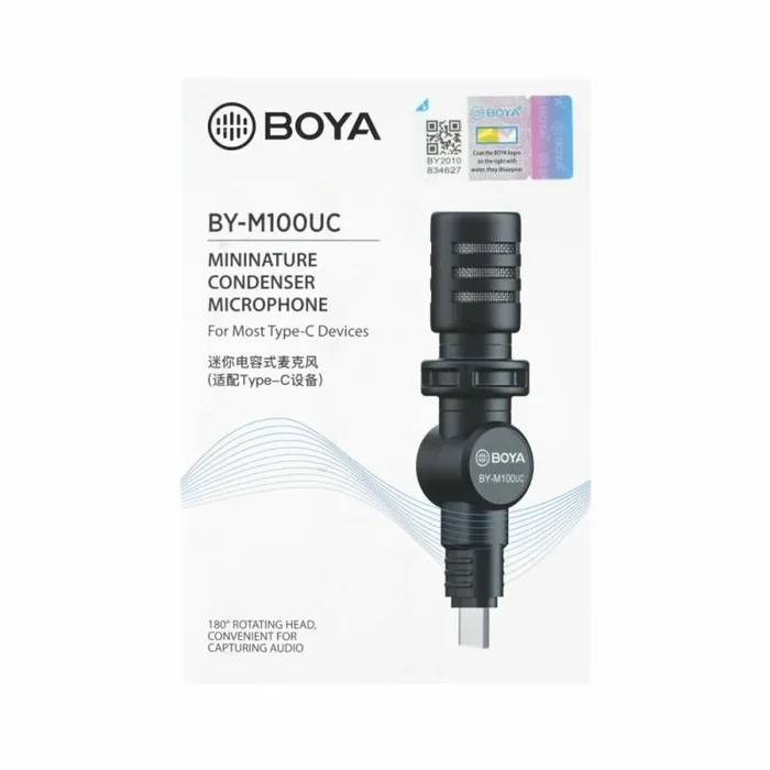 BOYA BY-M100UC micrófono Negro Micrófono para smartphone