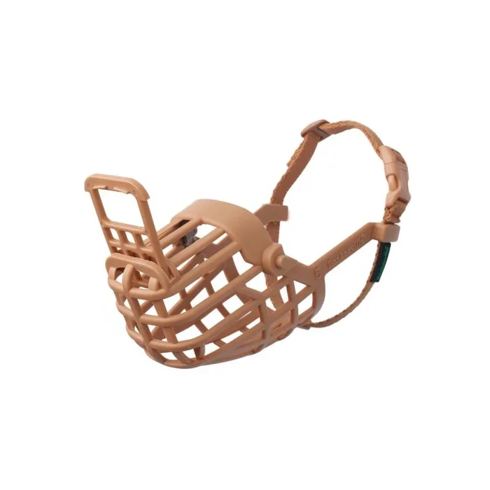 BOZAL DE CESTA seguro BASKERVILLE CLASSIC – Permite jadear y beber, ideal para perros de nariz larga, bozal de adiestramiento transpirable para perros medianos (Talla 5) 22,3 x 17,5 x 6,91 cm