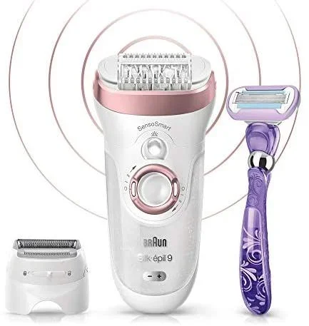 Braun Silk-épil 9 9-870 depiladora 40 pinzas Rosa, Blanco