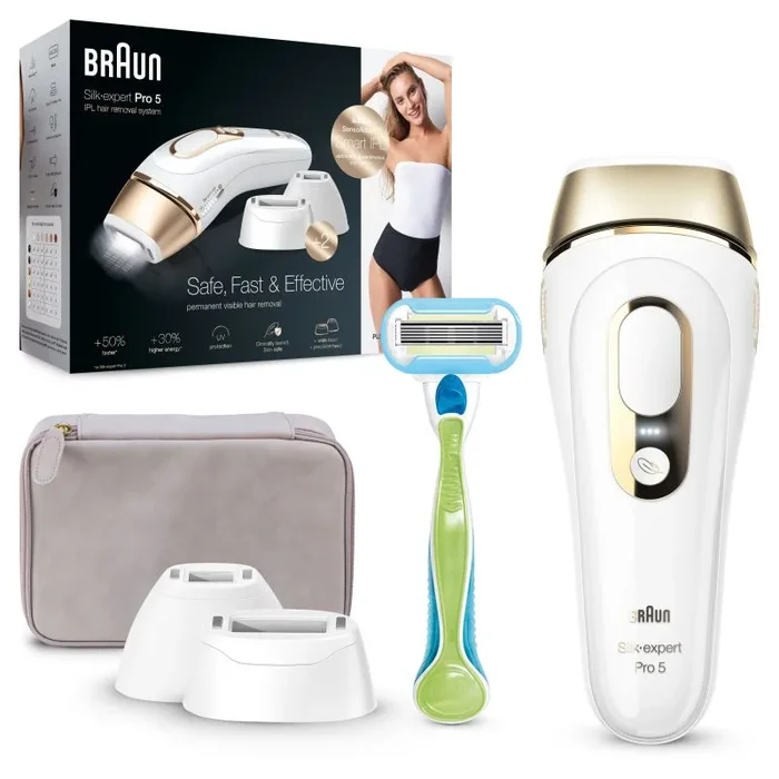 Braun Silk-expert Pro 5 PL5223 Luz pulsada intensa (IPL) Blanco, Oro