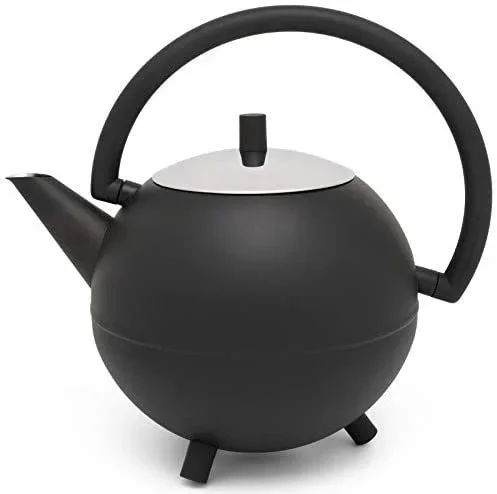 Bredemeijer Saturn Tetera, 1.2 litros, Stainless Steel, Negro