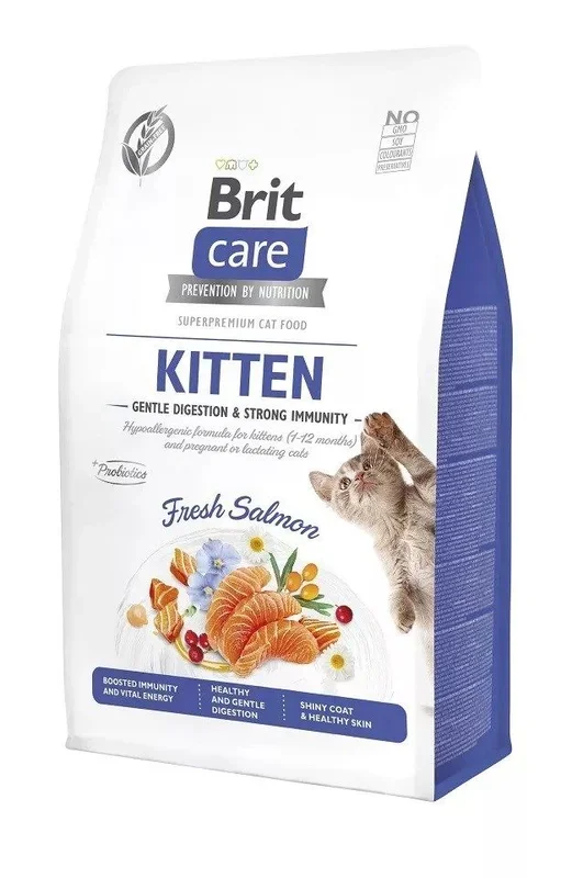 Brit care kitten digestion&immunity fresh salmon – comida seca para gatos – 2 kg