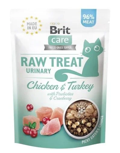 Brit care raw treat urinary chicken with turkey – cat treats – 40g