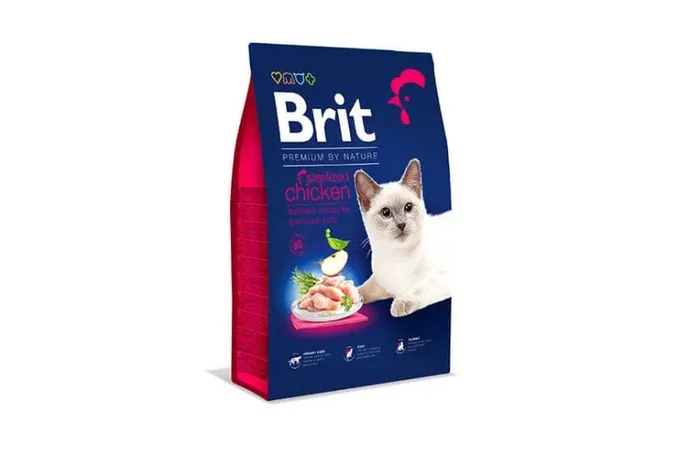 Brit dry premium by nature sterilized chicken – dry cat food – 8 kg