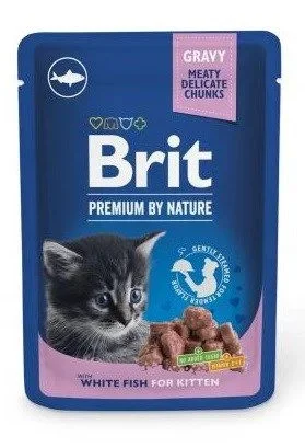 Brit premium by nature kitten white fish – comida húmeda para gatos – 100 g