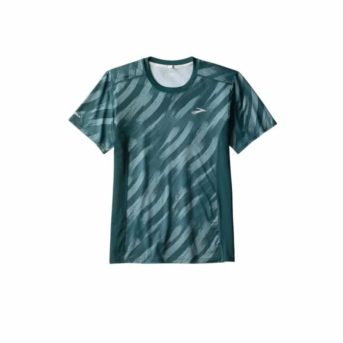 Brooks Atmosphere 3.0 – Camiseta de manga corta para hombre, Ultra Print/Deep Sea, Small