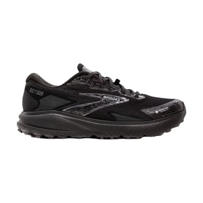 BROOKS Divide 5 GTX, Sneaker Hombre, Negro/Aleación/Gris imprimación, 43 EU