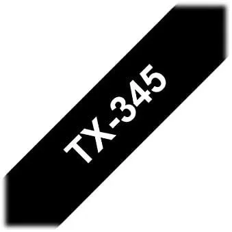 Brother TX-345 cinta para impresora de etiquetas Blanco sobre negro