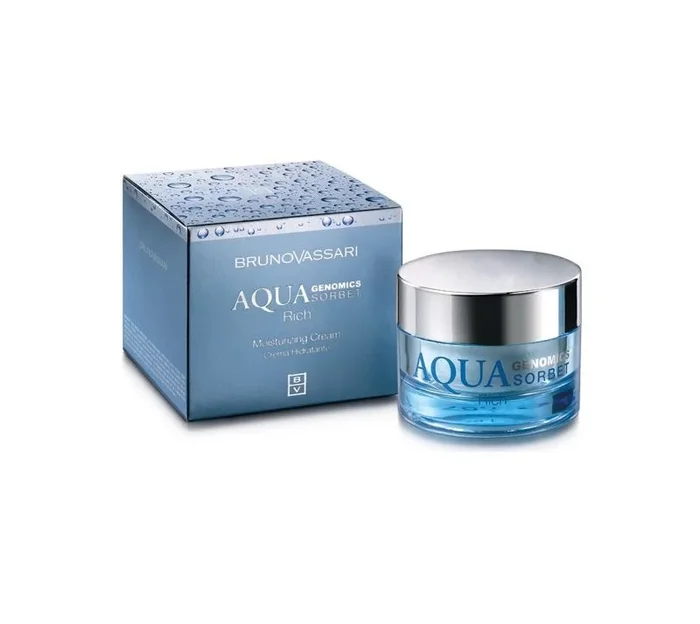 Bruno vassari, aqua genomics sorbet, hyaluronic acid, hydrating, rich cream, for face, 50 ml