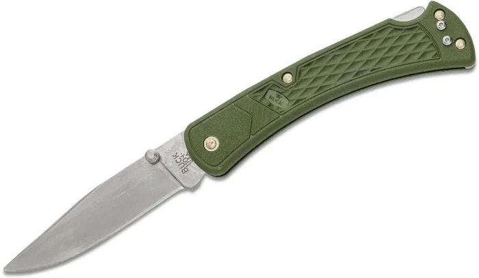 Buck Knives STE-0110ODS2 Cuchillo de Caza 110 Slim Select, O.D. verde con hoja de Acero inoxidable 420HC de 9,53 cm acero 420HC, mango de Nylon texturizado de color verde O.D.
