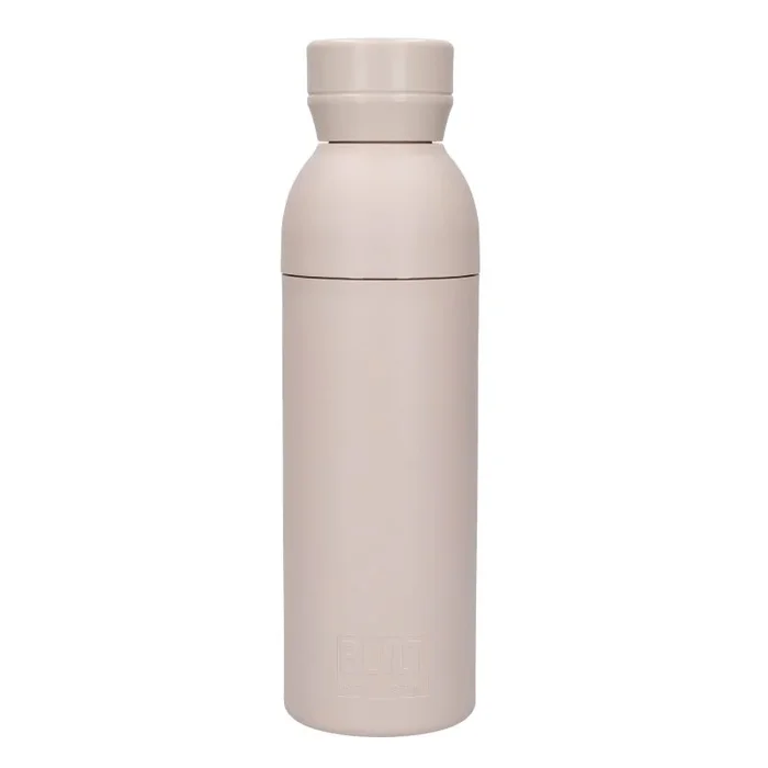 BUILT Planet Bottle Botella de Agua Hermética Reutilizable Ecológica Hecha de 15 Botellas de Plástico Recicladas Libre de BPA, 500ml Rosa Pálido