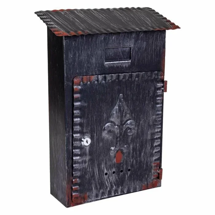 Buzón alexandra house living negro hierro 11 x 37 x 27 cm
