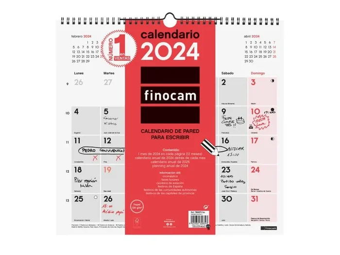 Cab agenda f.plana pell elite pl3 cat gris (3564350)
