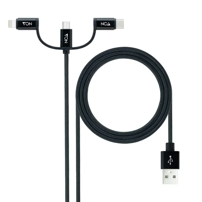 Cable 3in1 Usb-a A Usb-c/microusb/lightning 1m Nanocable 10.01.3200
