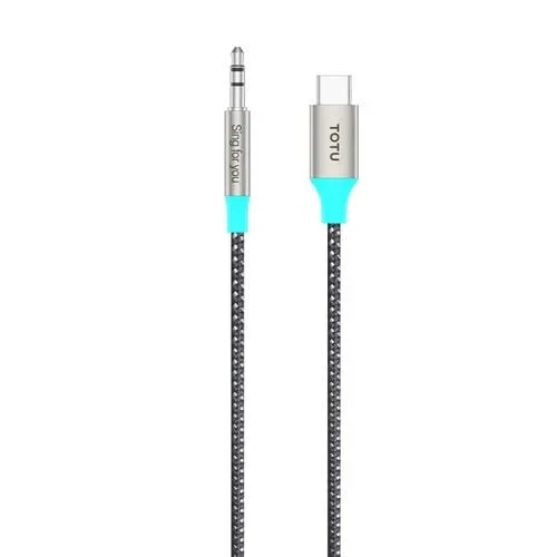 Cable Adaptador Audio Aux Macho Totu AD-8 USB-C a 3,5 mm