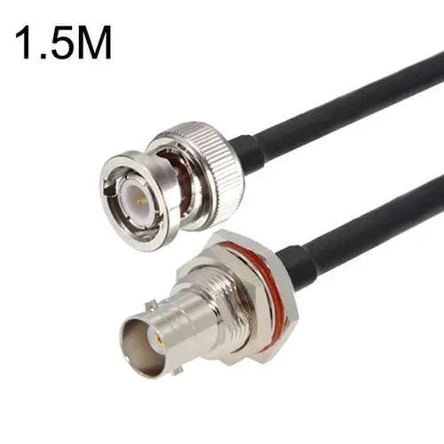 Cable Adaptador Coaxial BNC Hembra a BNC Macho RG58 Resistente al Agua, Cable 1,5 m