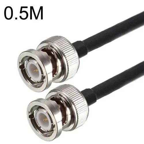 Cable Adaptador Coaxial BNC Macho a BNC Macho RG58 Longitud 0,5 m