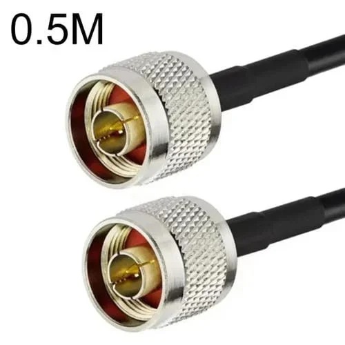 Cable Adaptador Coaxial N Macho a N Macho RG58, Longitud 0,5 m