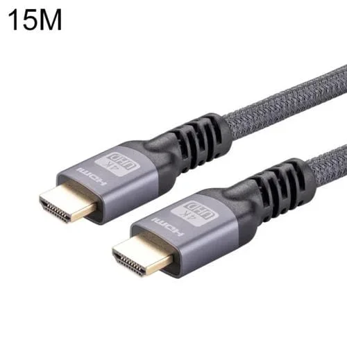 Cable Adaptador HDMI 2.0 Male a HDMI 2.0 Trenzado 4K Ultra-HD 15M (Gris)