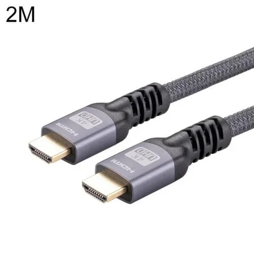 Cable Adaptador HDMI 2.0 Male a HDMI 2.0 Trenzado 4K Ultra-HD 2M (Gris)