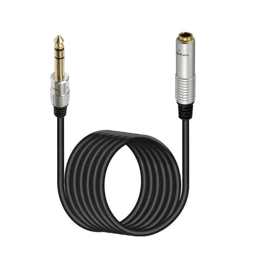 Cable alargador para auriculares estéreo JUNSUNMAY de 6,35 mm (1/4 de pulgada) macho a hembra, longitud: 5 m
