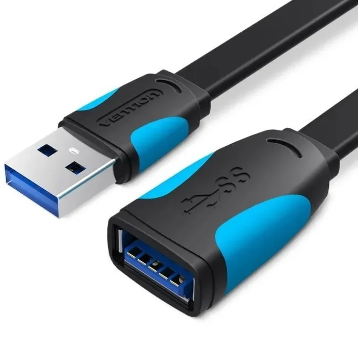Cable alargador usb 3.0 vention vas-a13-b050/ usb macho – usb hembra/ 5gbps/ 50cm/ negro y azul
