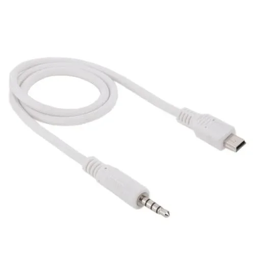Cable Auxiliar de Audio Macho 3,5 mm a Mini USB Macho, Longitud 50 cm